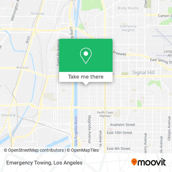 Emergency Towing map