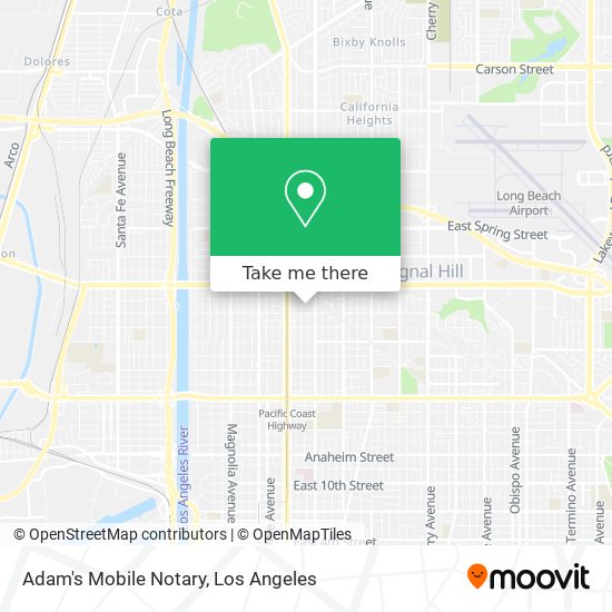 Adam's Mobile Notary map