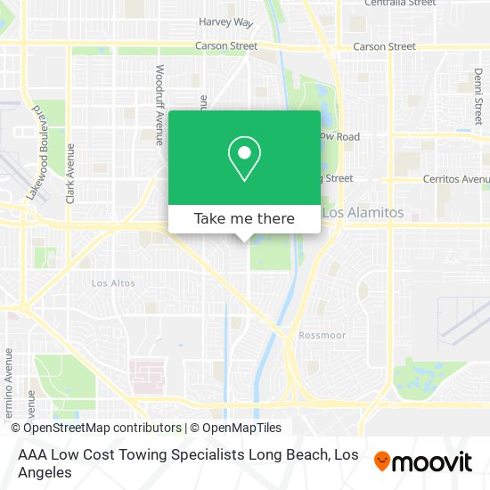 AAA Low Cost Towing Specialists Long Beach map