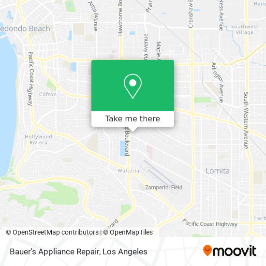 Mapa de Bauer's Appliance Repair