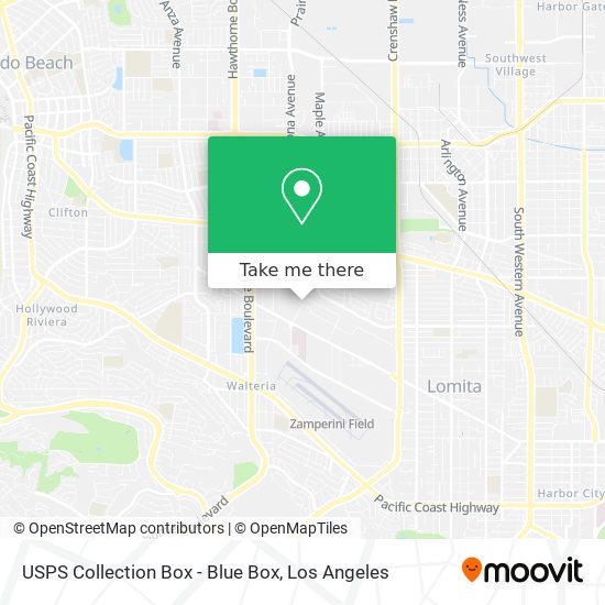 USPS Collection Box - Blue Box map