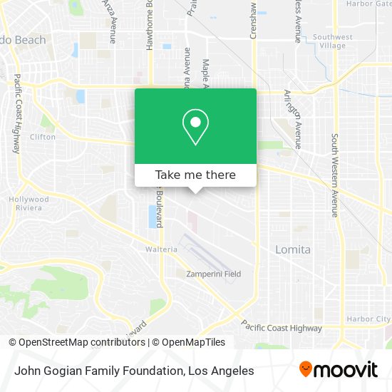 John Gogian Family Foundation map