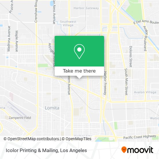 Icolor Printing & Mailing map