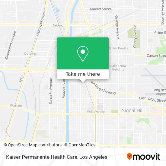Mapa de Kaiser Permanente Health Care