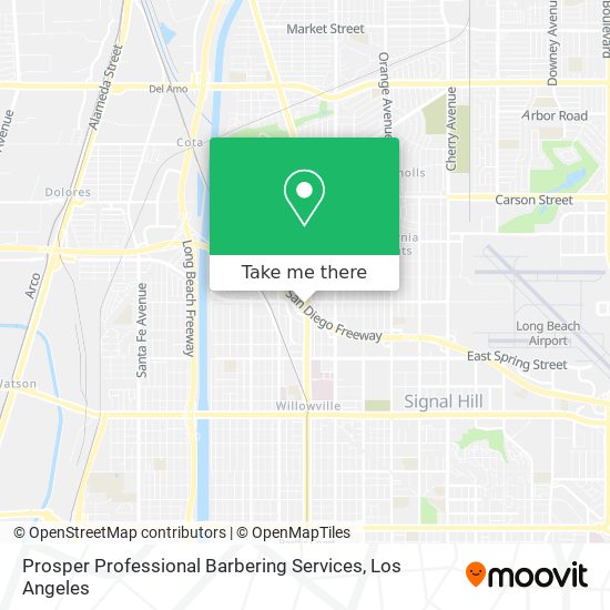 Mapa de Prosper Professional Barbering Services