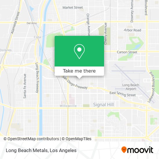 Long Beach Metals map