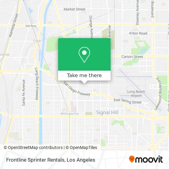 Frontline Sprinter Rentals map