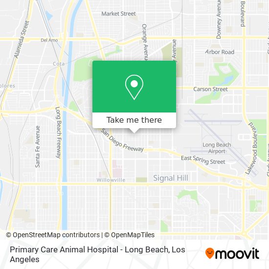 Primary Care Animal Hospital - Long Beach map