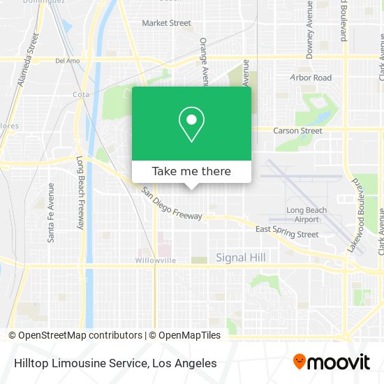 Mapa de Hilltop Limousine Service