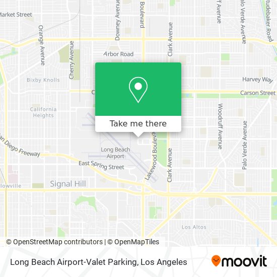 Long Beach Airport-Valet Parking map