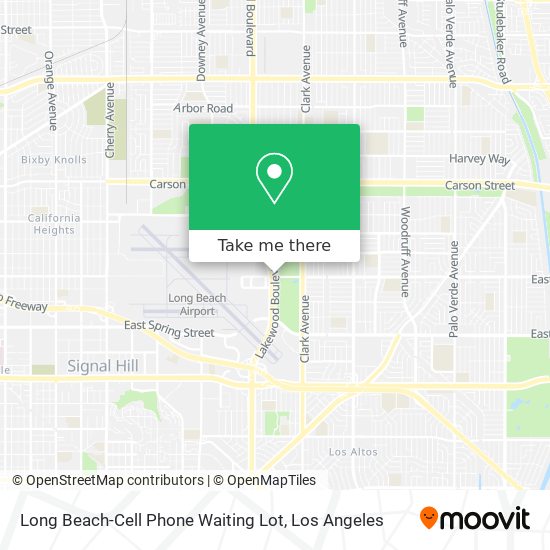 Long Beach-Cell Phone Waiting Lot map