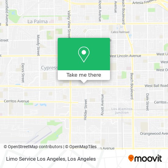 Limo Service Los Angeles map