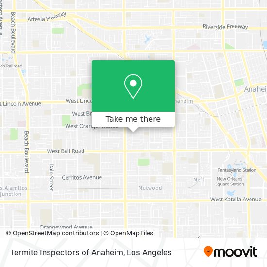 Termite Inspectors of Anaheim map