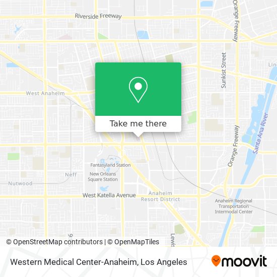 Mapa de Western Medical Center-Anaheim