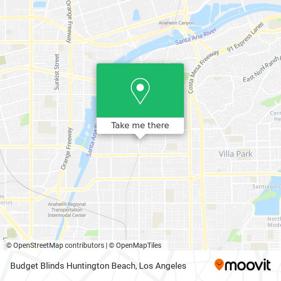 Budget Blinds Huntington Beach map