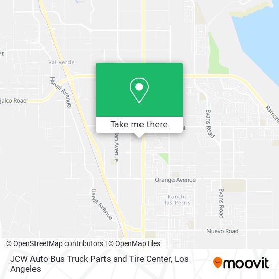 Mapa de JCW Auto Bus Truck Parts and Tire Center