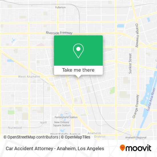 Car Accident Attorney - Anaheim map