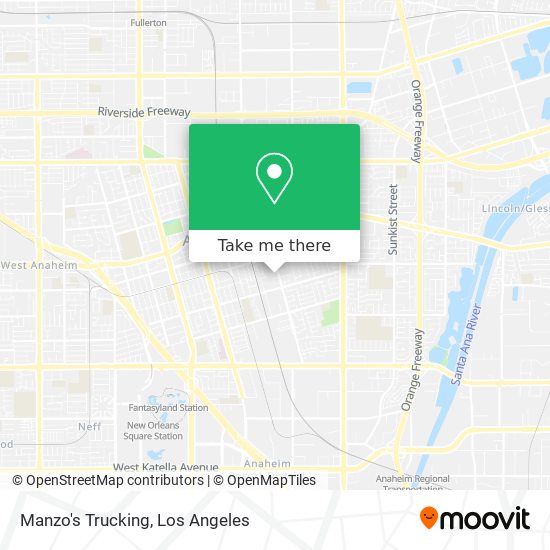 Manzo's Trucking map