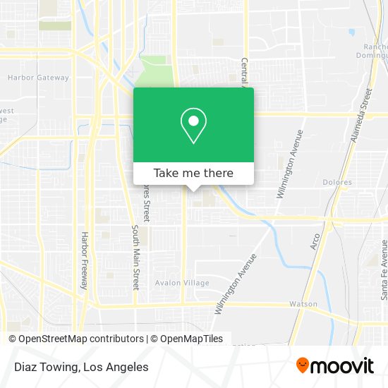 Diaz Towing map