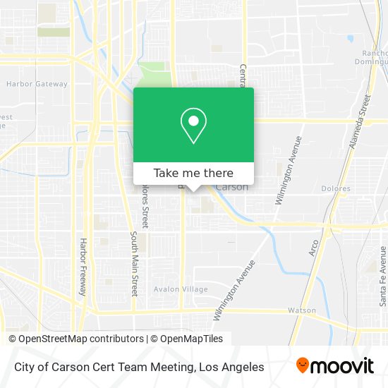 City of Carson Cert Team Meeting map