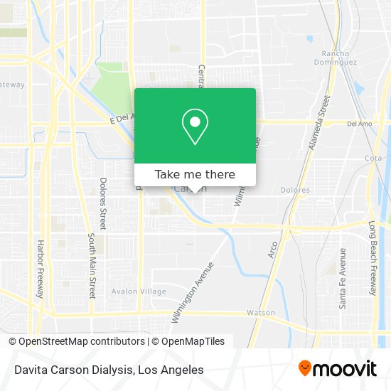 Davita Carson Dialysis map