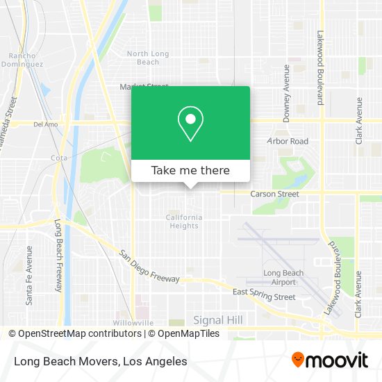 Mapa de Long Beach Movers