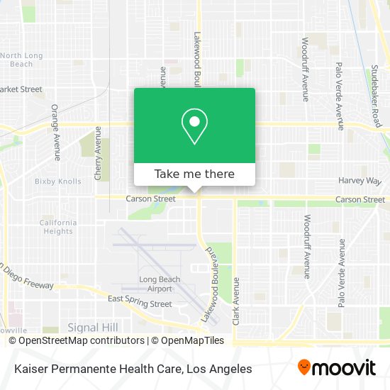 Mapa de Kaiser Permanente Health Care