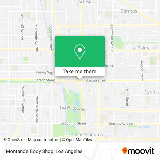 Montano's Body Shop map