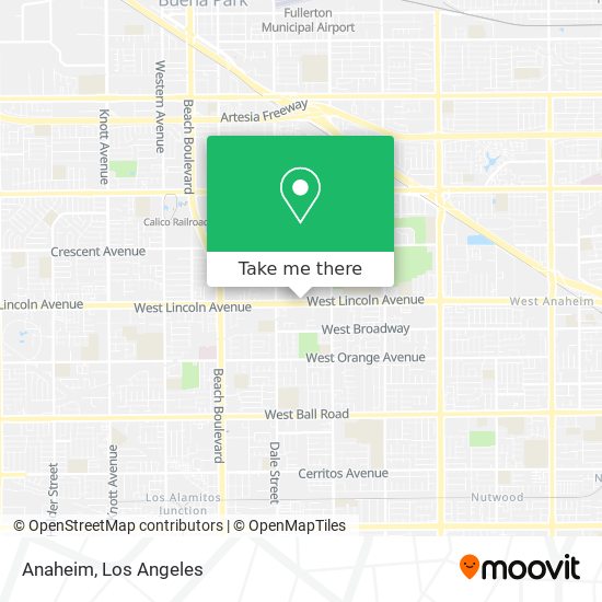 Mapa de Anaheim