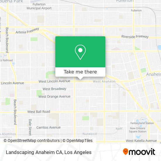Mapa de Landscaping Anaheim CA