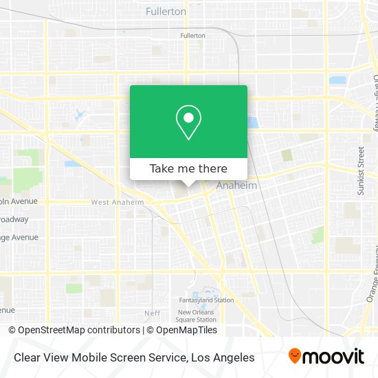 Mapa de Clear View Mobile Screen Service