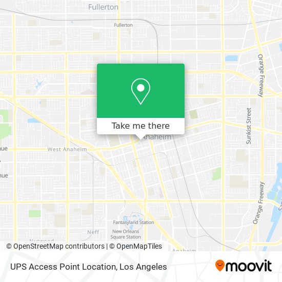 UPS Access Point Location map