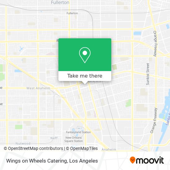 Wings on Wheels Catering map