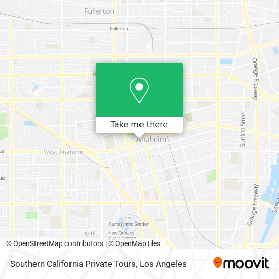 Mapa de Southern California Private Tours