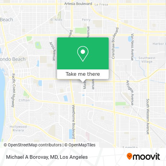 Michael A Borovay, MD map