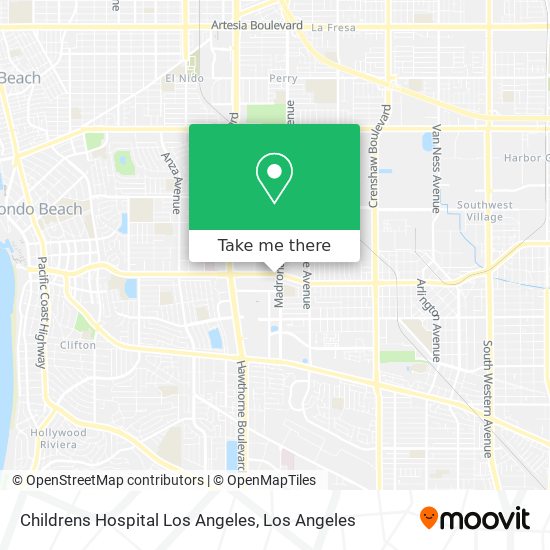Childrens Hospital Los Angeles map