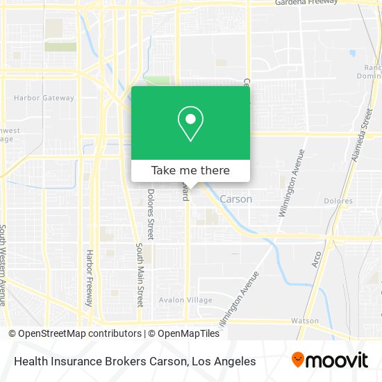 Health Insurance Brokers Carson map