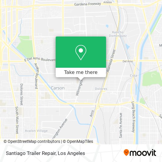 Mapa de Santiago Trailer Repair