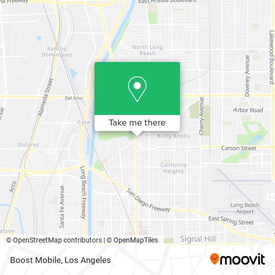 Mapa de Boost Mobile