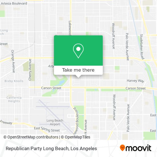 Mapa de Republican Party Long Beach