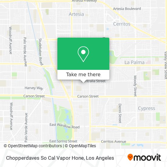 Mapa de Chopperdaves So Cal Vapor Hone