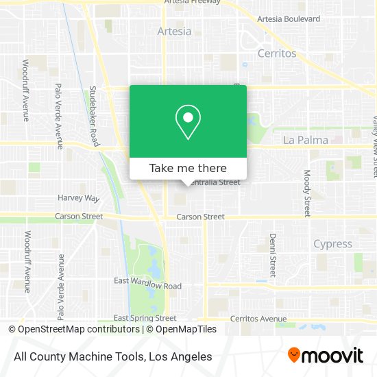 All County Machine Tools map