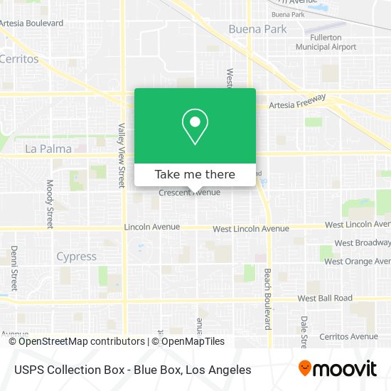 USPS Collection Box - Blue Box map