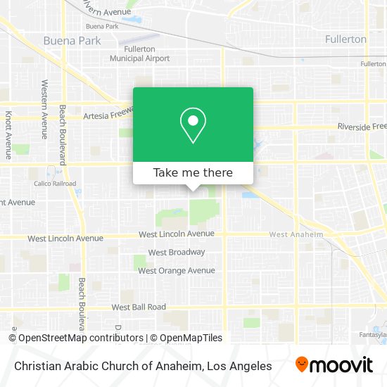 Mapa de Christian Arabic Church of Anaheim