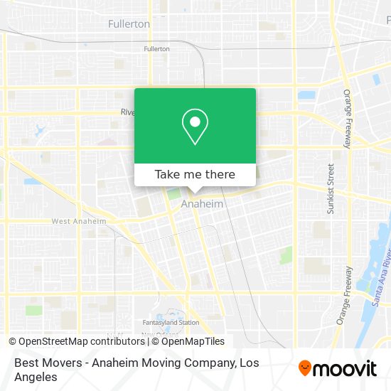 Best Movers - Anaheim Moving Company map