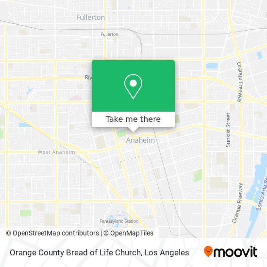 Orange County Bread of Life Church map