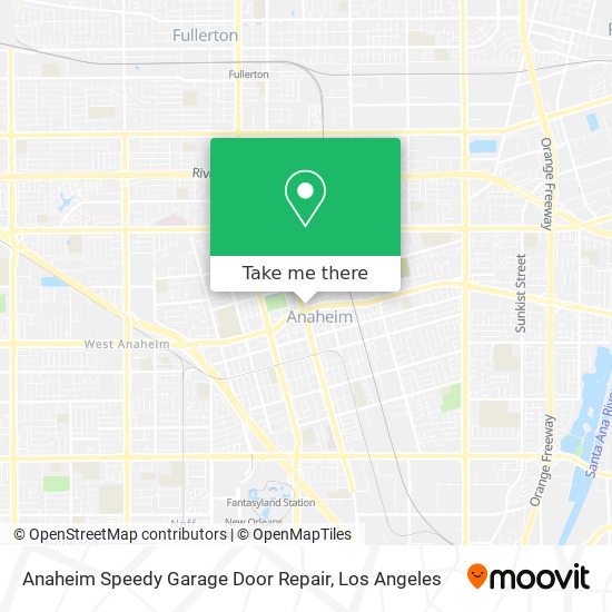 Mapa de Anaheim Speedy Garage Door Repair