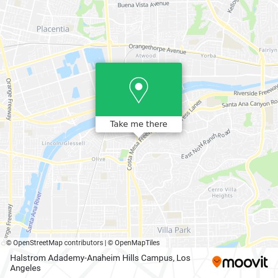 Mapa de Halstrom Adademy-Anaheim Hills Campus