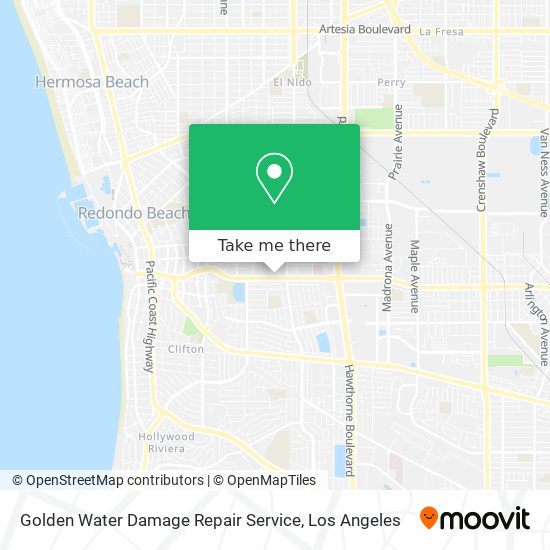 Golden Water Damage Repair Service map