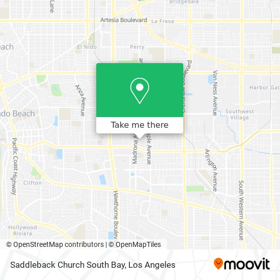 Saddleback Church South Bay map